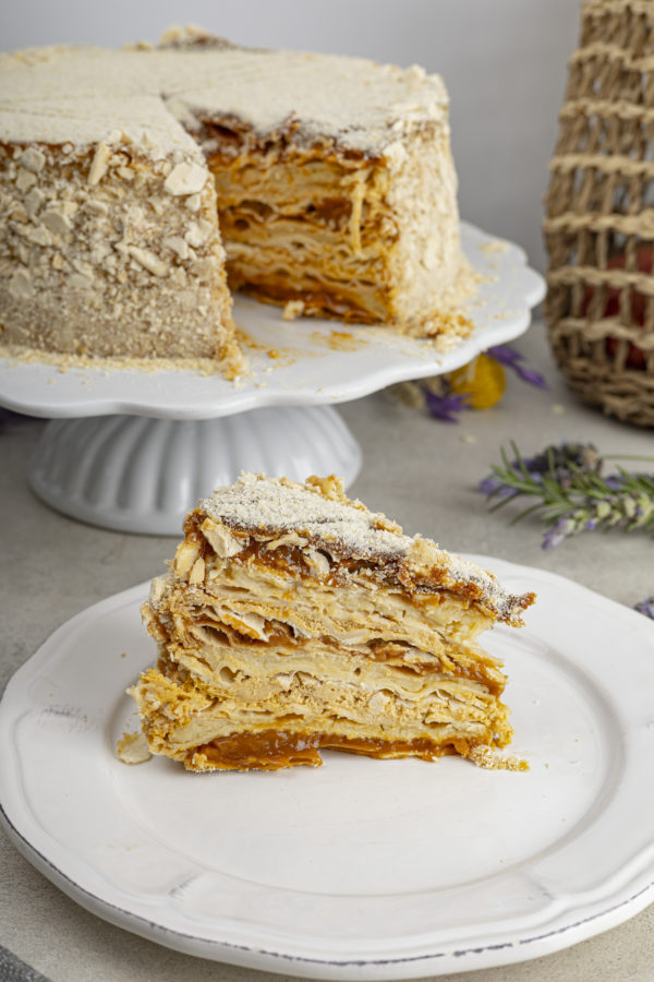 Torta hoja manjar lucuma sin azucar