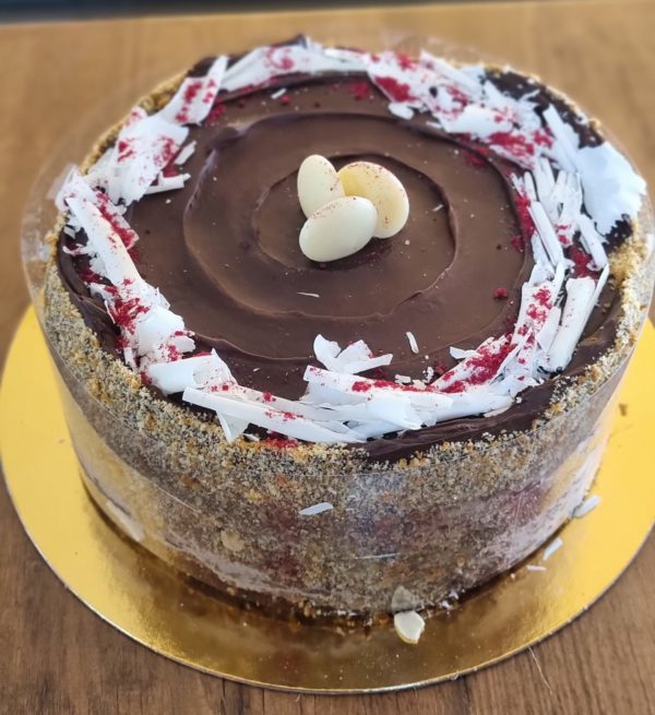 Torta chocolate frambuesa sin azucar