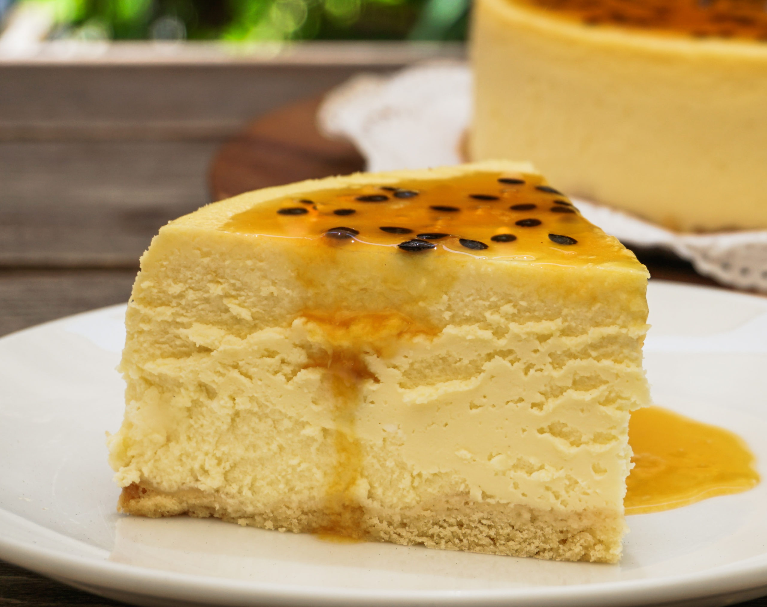 cheesecake maracuya porcion