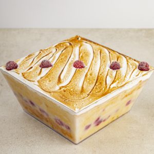 postre tres leches frambuesa
