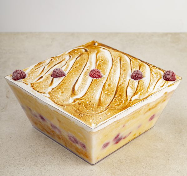 postre tres leches frambuesa