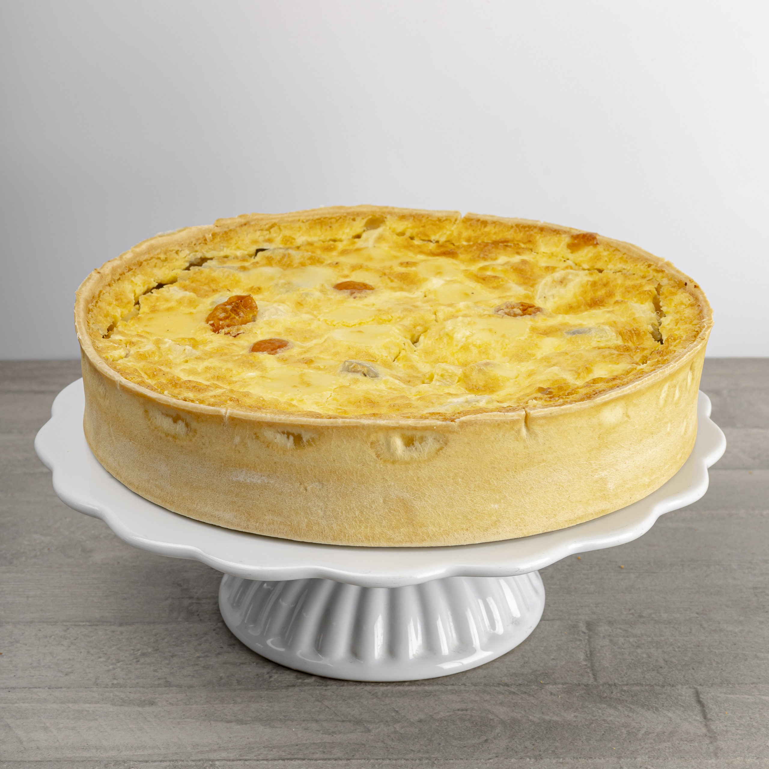 Quiche de alcachofa y palmitos