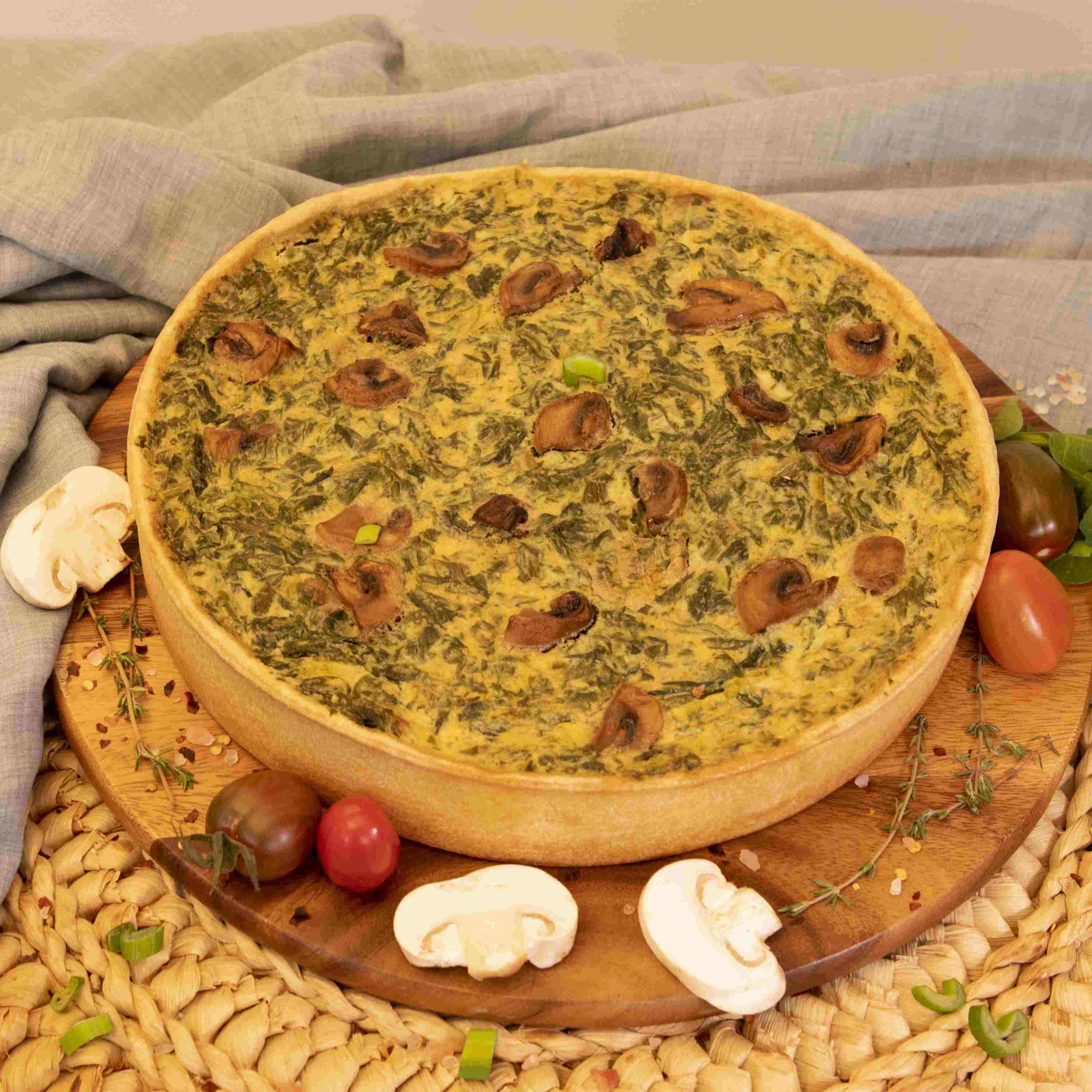 Quiche de Espinaca Ricota Champinon