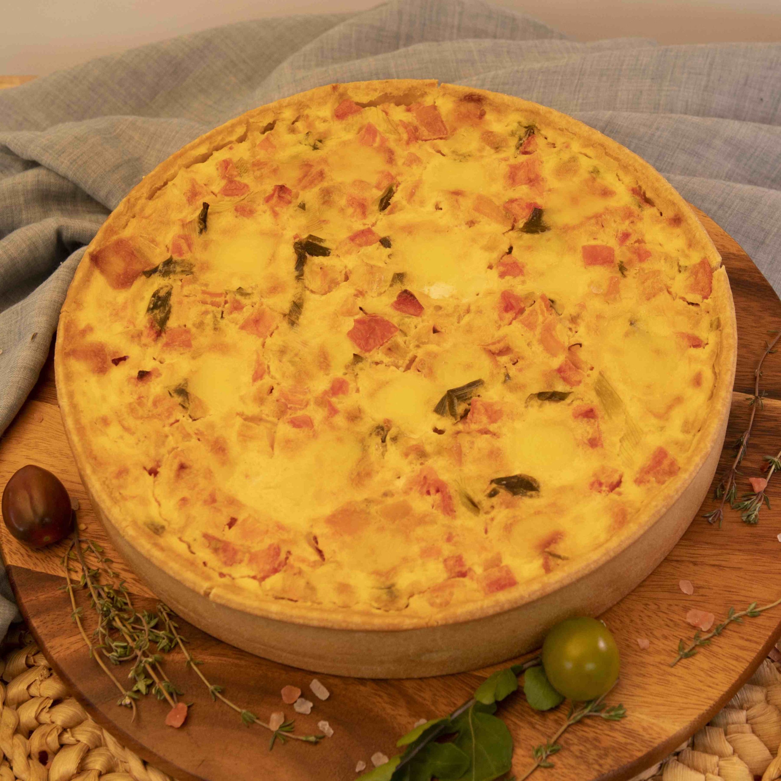 Quiche de Puerro, Tomate y Mozzarella