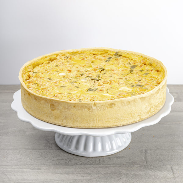 Quiche de puerro tomate mozzarella