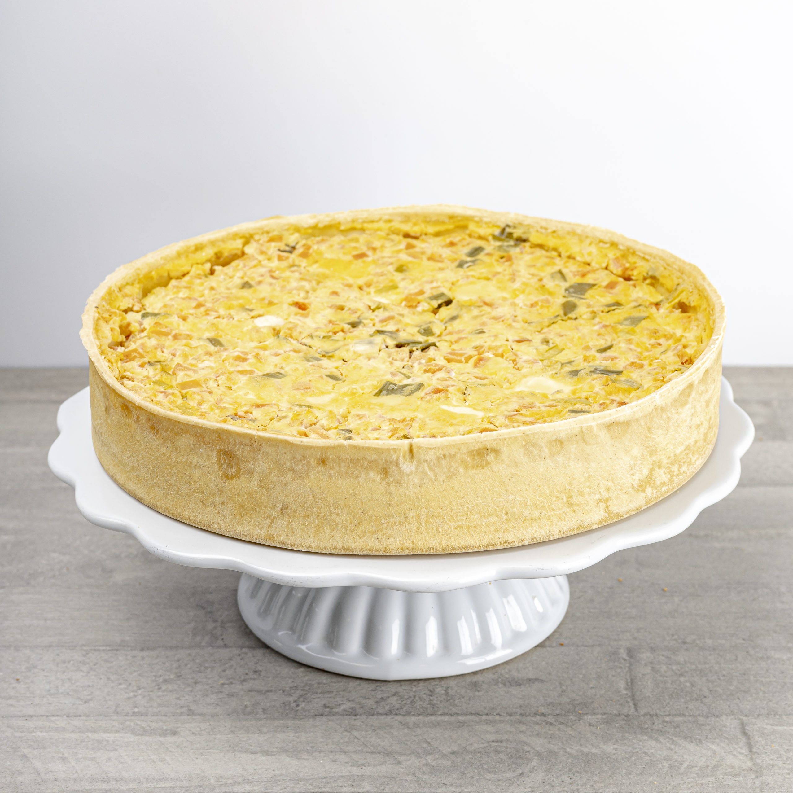 Quiche de puerro tomate mozzarella