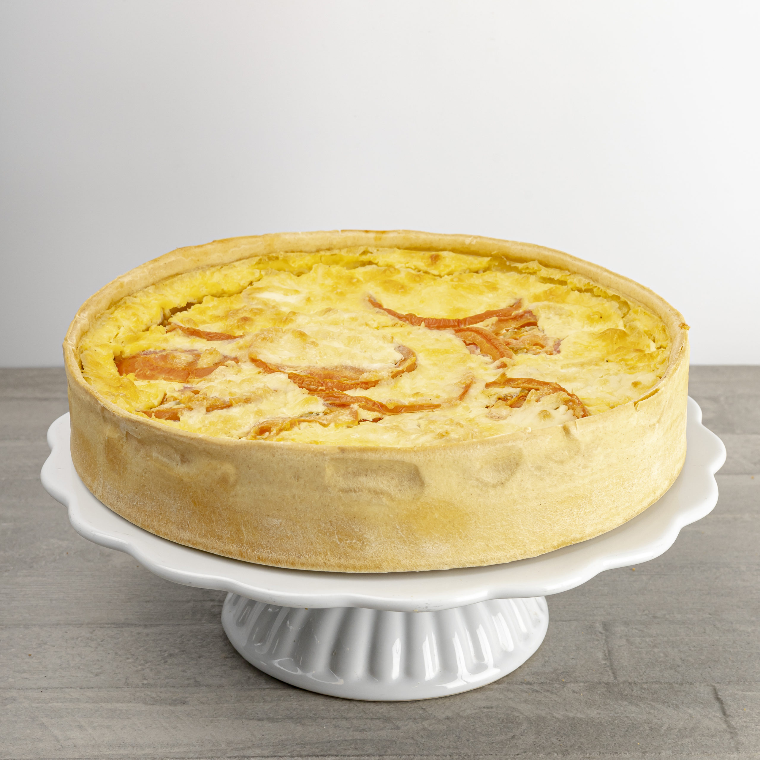 Quiche de queso de cabra y tomate